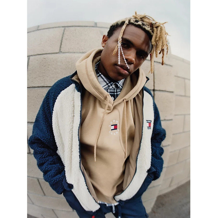 sweat-shirt homme  th tjm tiny tommy circular hoodie
