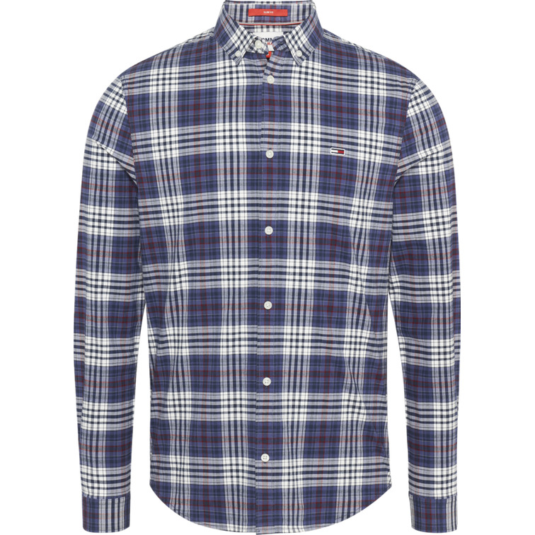 chemise homme  th tjm essential poplin check shi