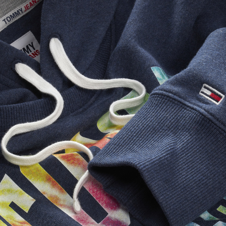 sweat-shirt homme  th tjm college tie dye hoodie