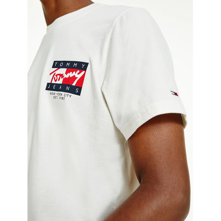 t-shirt homme  th tjm vintage flag signature tee