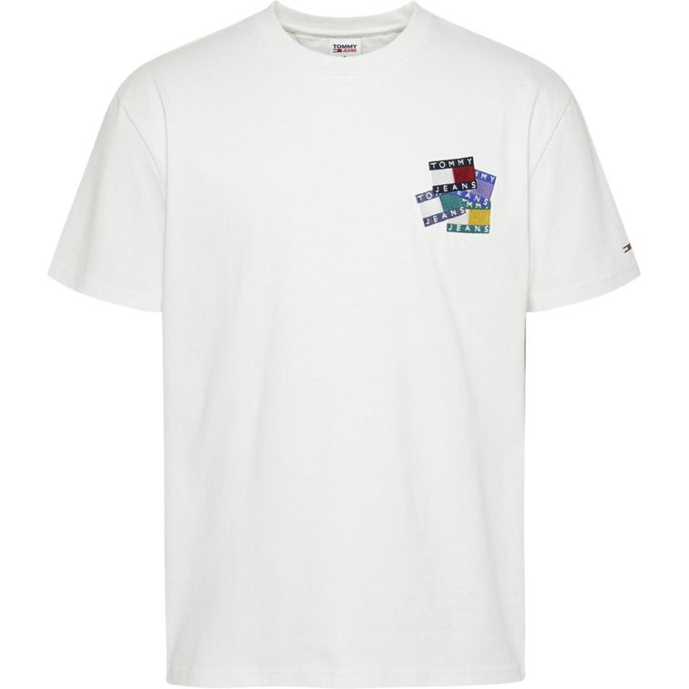 t-shirt homme  th tjm badge overlay tee