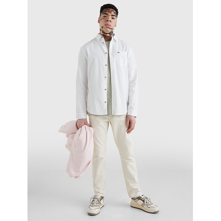 chemise homme  th tjm linen blend spring shirt