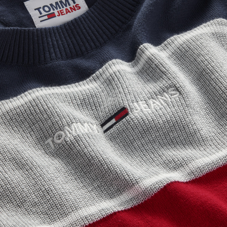 maillot homme  th tjm linear tommy stripe sweate
