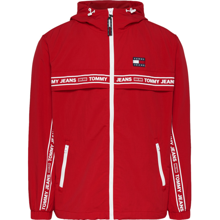 coupe-vent à bande de logo homme tommy jeans chicago