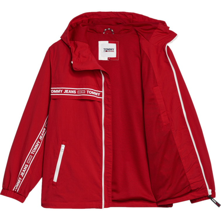 coupe-vent à bande de logo homme tommy jeans chicago