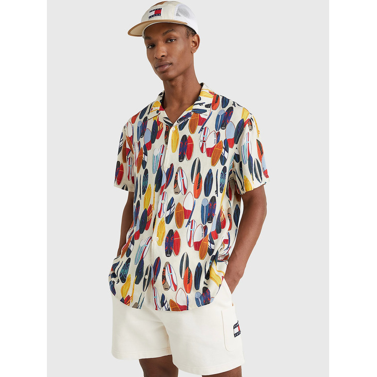 chemise homme  th tjm aop camp shirt