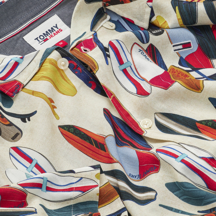 chemise homme  th tjm aop camp shirt