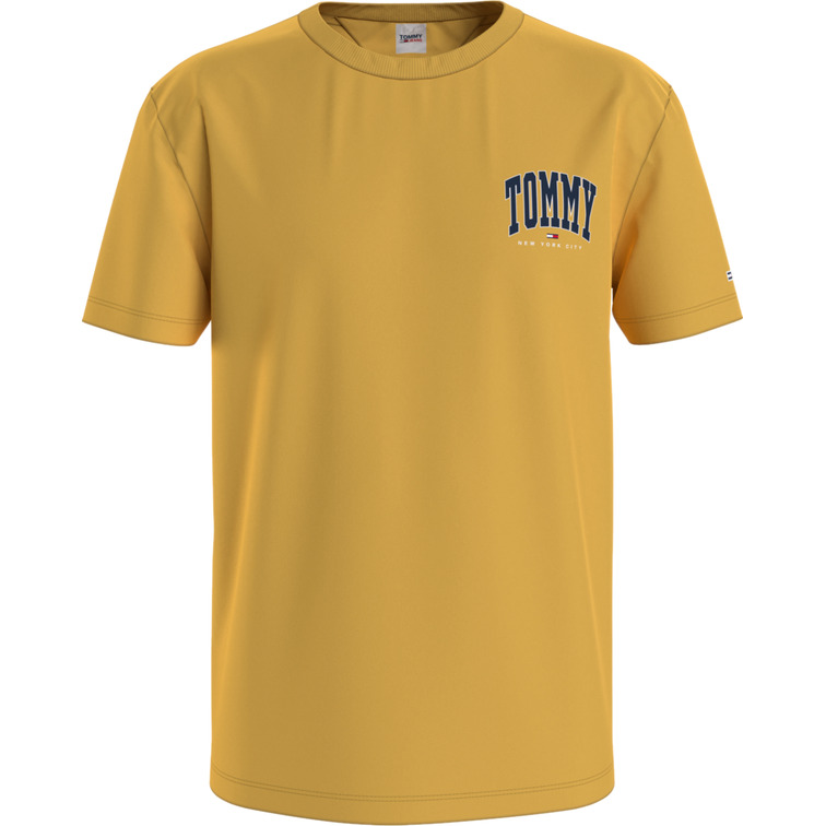 t-shirt homme  th tjm chest college graphic tee