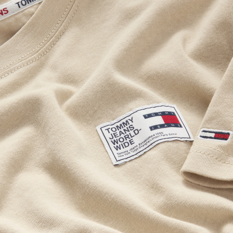t-shirt homme  th tjm woven label tee