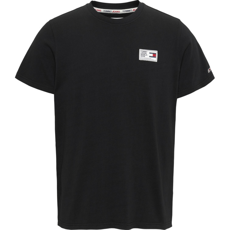 t-shirt homme  th tjm woven label tee