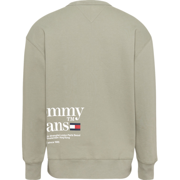 sweat-shirt homme  th tjm tommy text crew