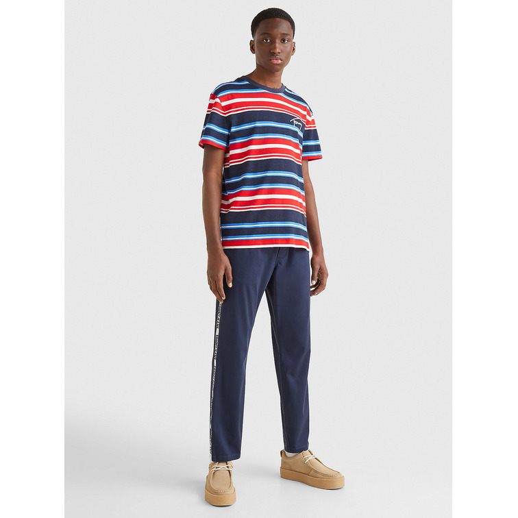 t-shirt homme  th tjm signature stripe tee