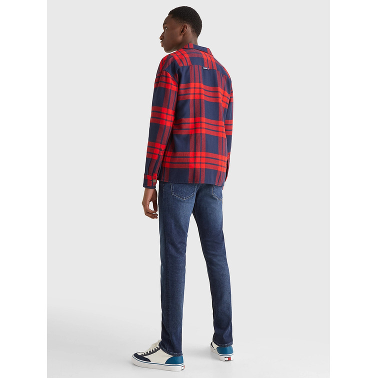 chemise homme  th tjm buffalo check zip overshir