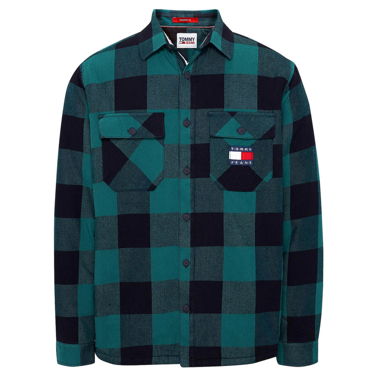 cazadora homme  th tjm sherpa flannel overshirt