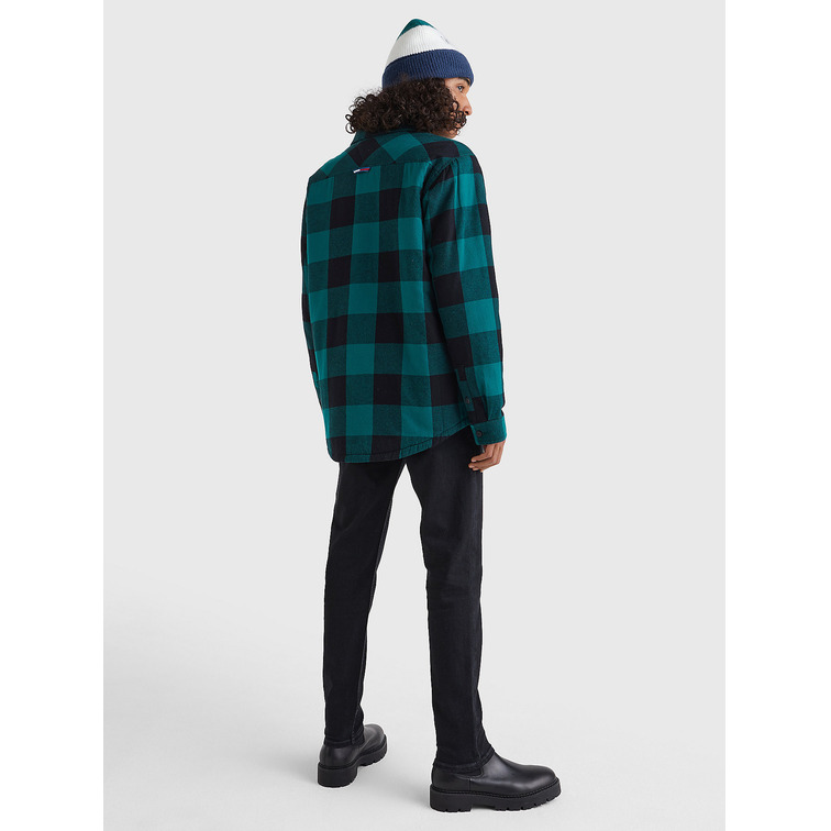 cazadora homme  th tjm sherpa flannel overshirt