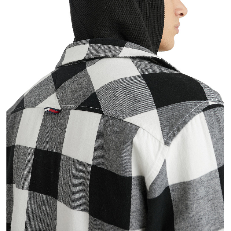 cazadora homme  th tjm sherpa flannel overshirt