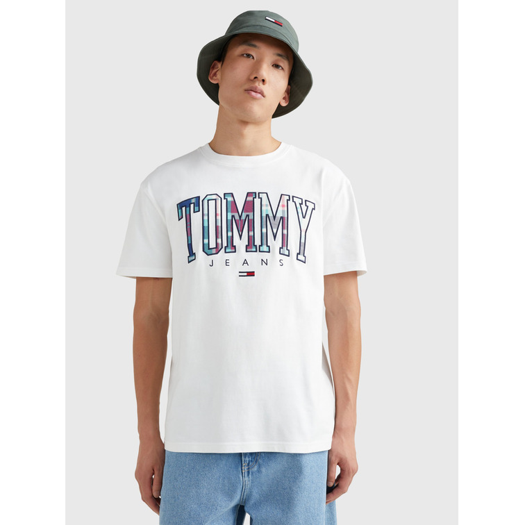 t-shirt homme  th tjm clsc tartan tommy tee