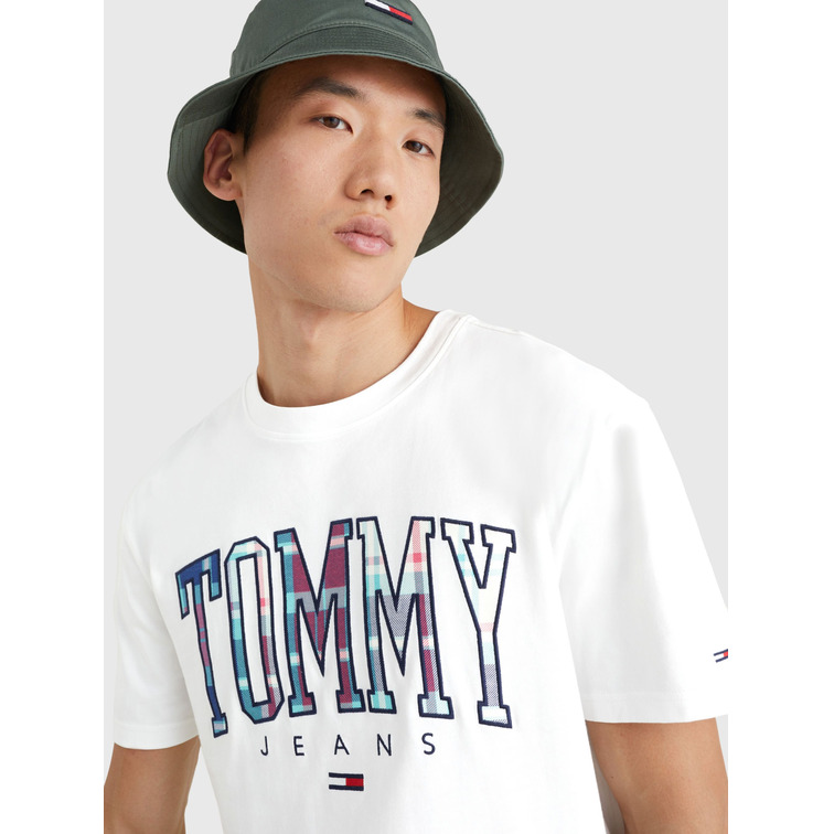 t-shirt homme  th tjm clsc tartan tommy tee
