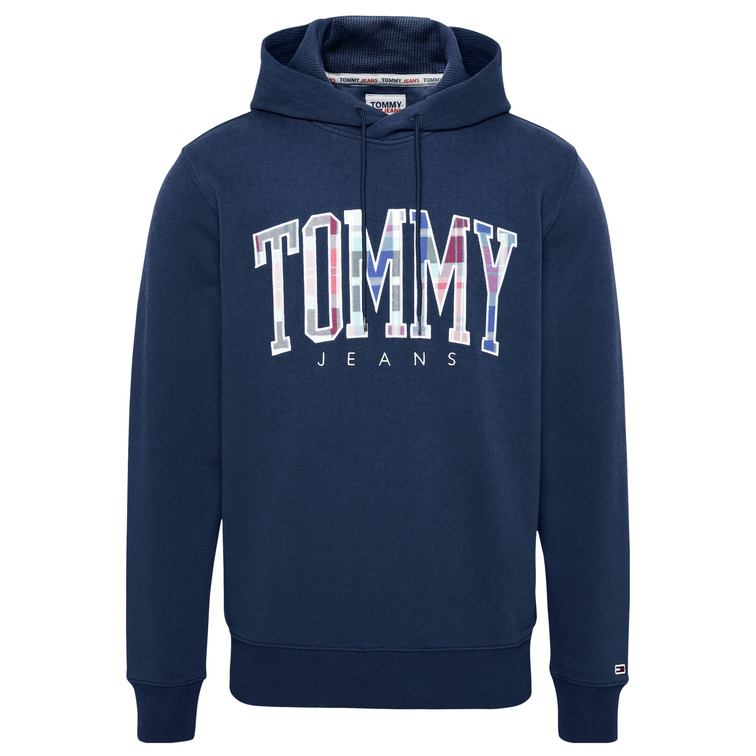 sweat-shirt homme  th tjm reg tartan tommy hoodie