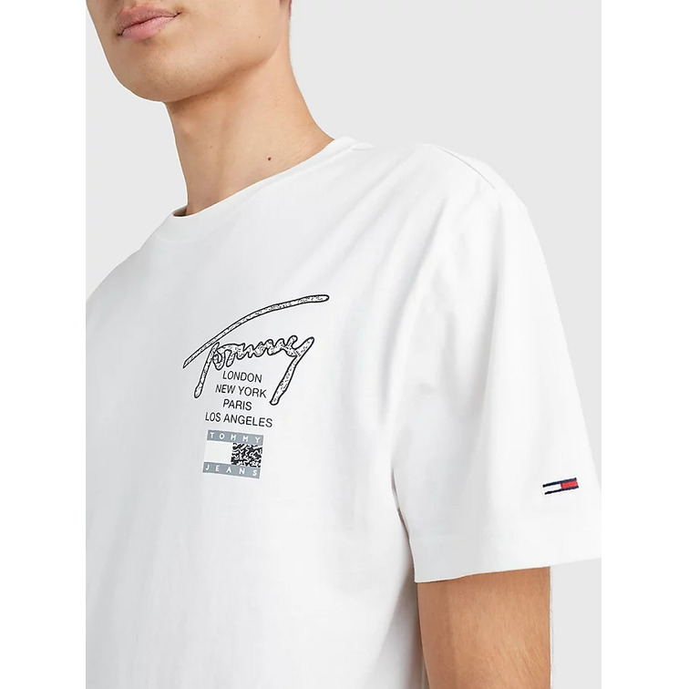 t-shirt homme  th tjm clsc aop logo tee