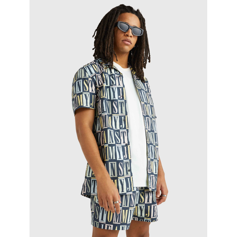 chemise homme  th tjm clsc tommy aop ss shirt