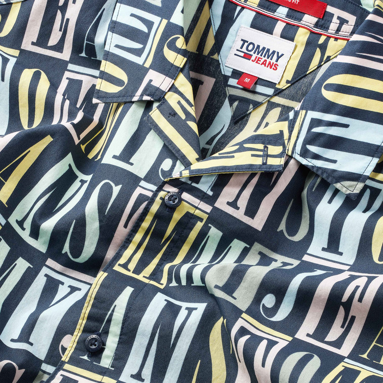 chemise homme  th tjm clsc tommy aop ss shirt