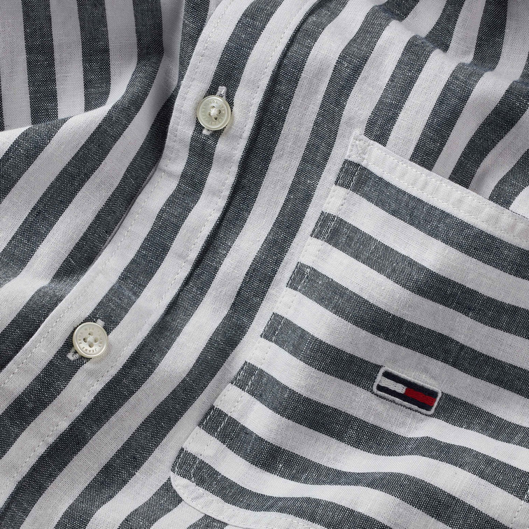 chemise homme  th tjm clsc ls stripe linen shirt