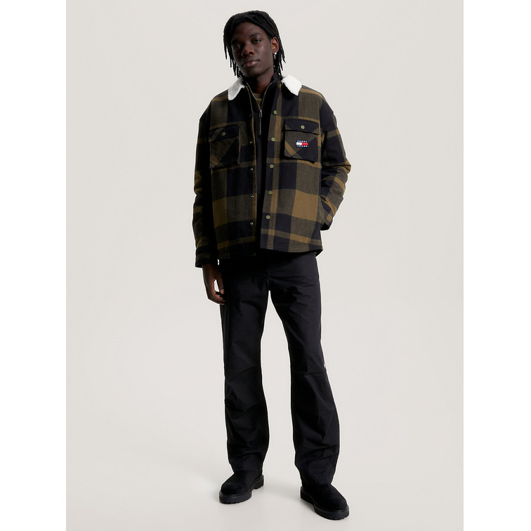 chemise homme  th tjm check sherpa lined overshi