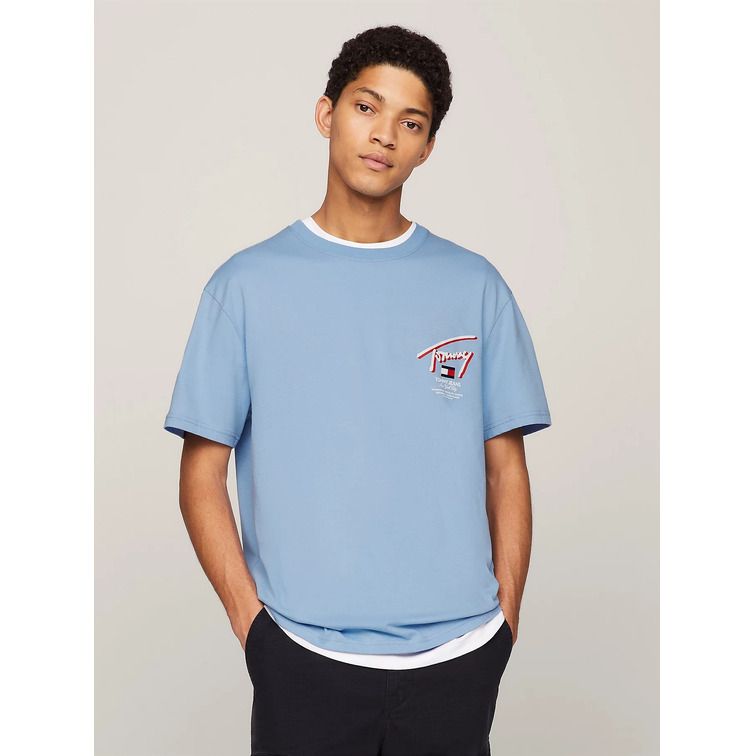 t-shirt homme  th tjm reg 3d street signtr tee e