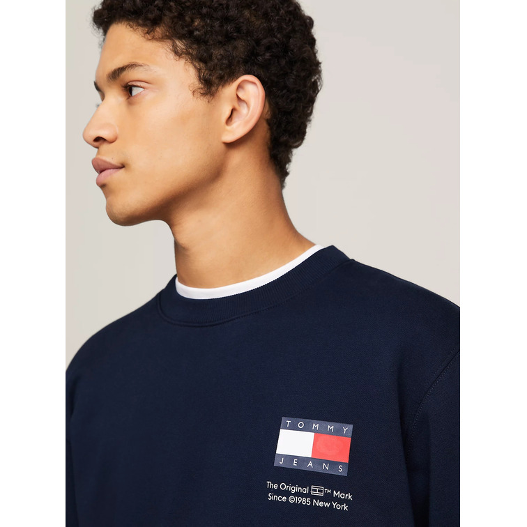 sweat-shirt homme  th tjm reg essential flag cneck e
