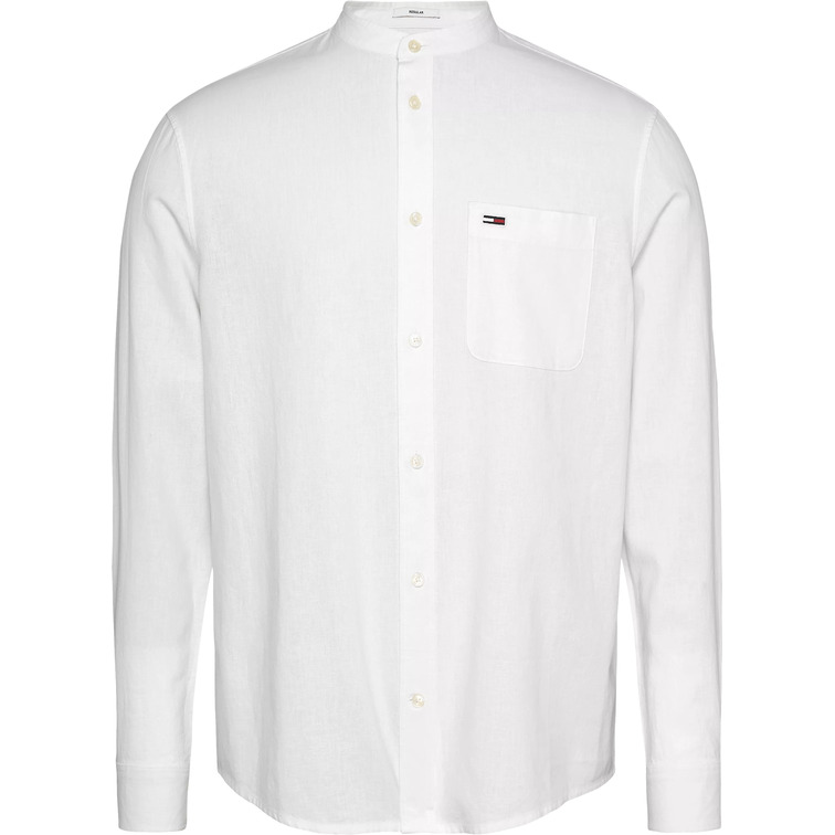 homme tjm reg mao linen blend shirt ybr