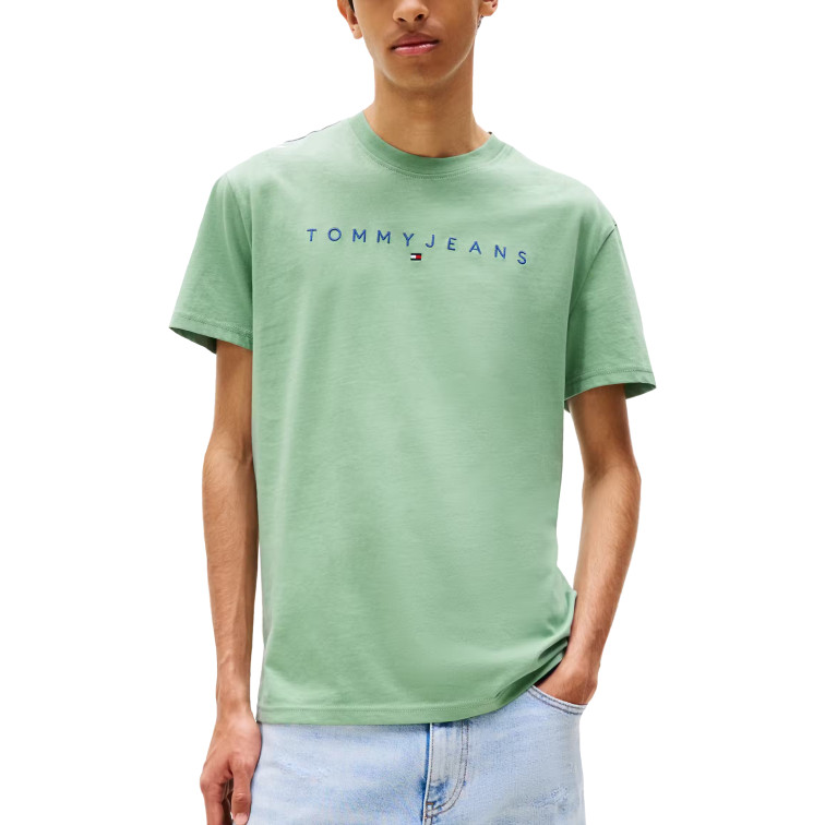 t-shirt homme  tommy hilfiger tjm reg linear logo tee ext