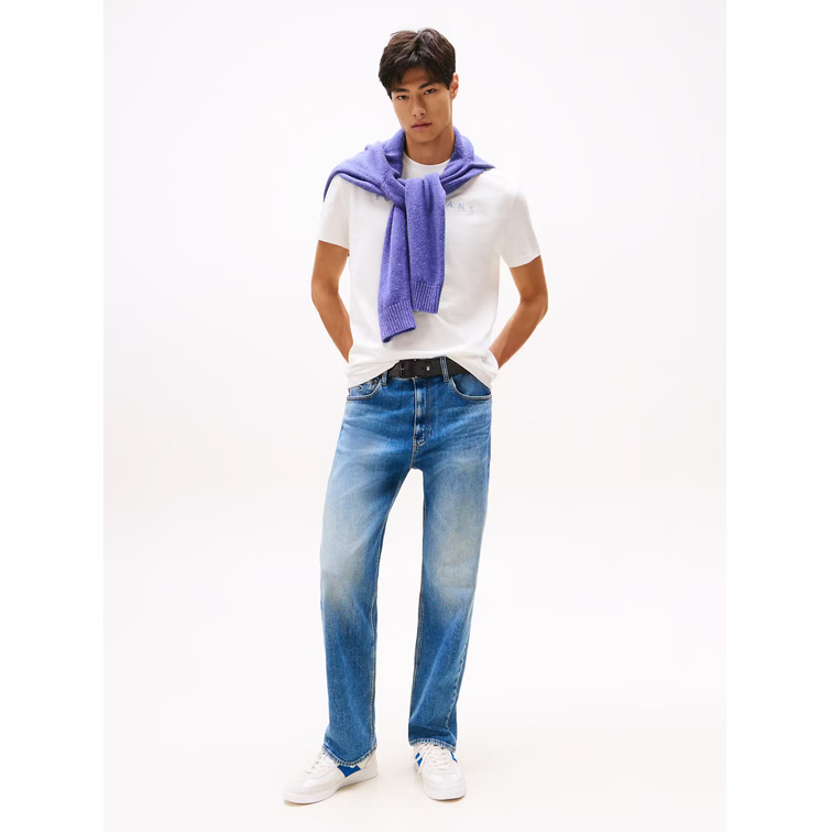 t-shirt homme  tommy hilfiger tjm reg linear logo tee ext