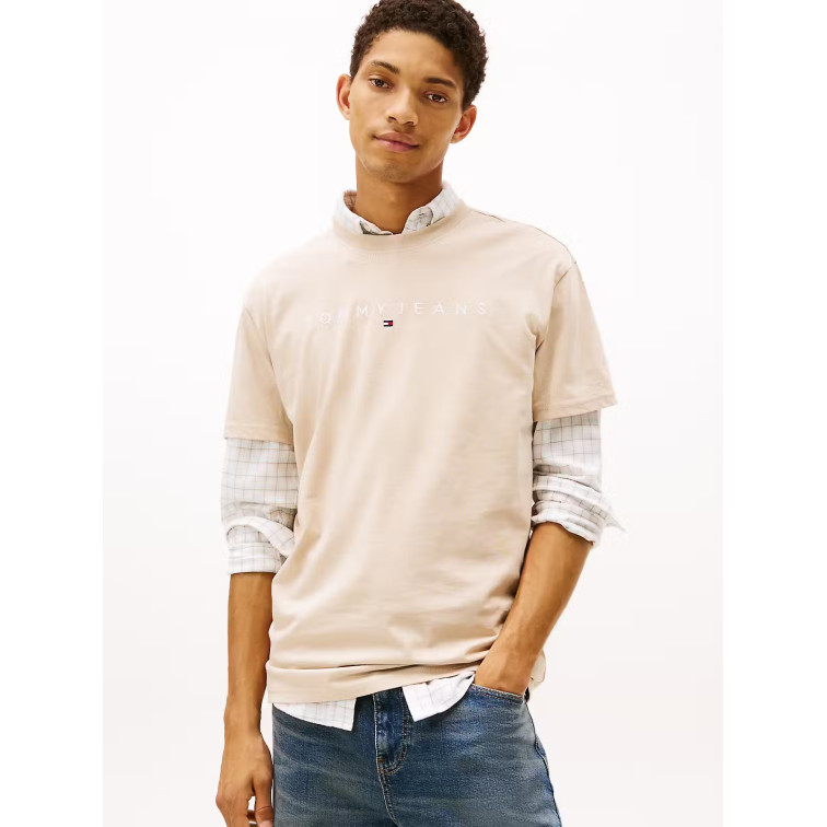 t-shirt homme  tommy hilfiger tjm reg linear logo tee ext