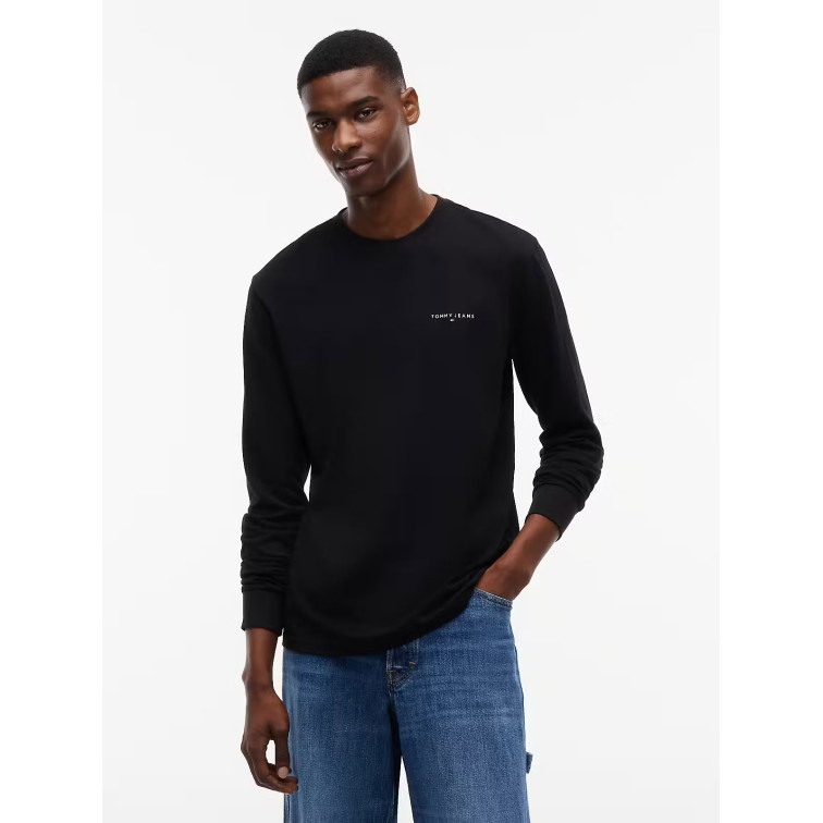 t-shirt homme  tommy hilfiger tjm slim chest linear ls tee e