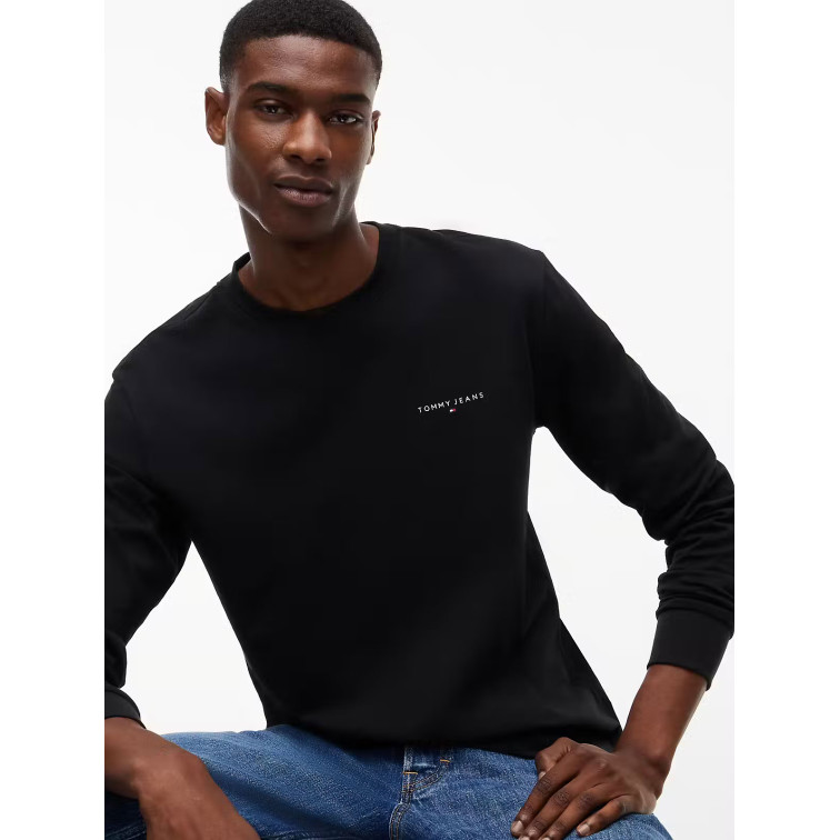 t-shirt homme  tommy hilfiger tjm slim chest linear ls tee e