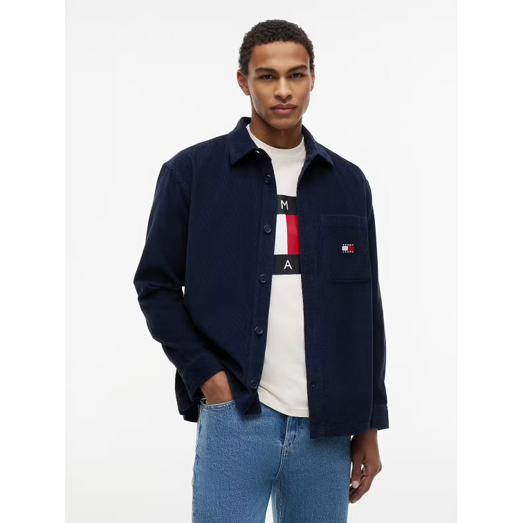 chemise homme  tommy hilfiger tjm brick cord overshirt ext