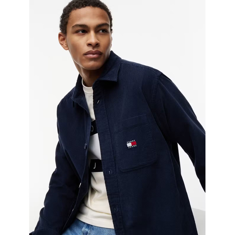 chemise homme  tommy hilfiger tjm brick cord overshirt ext