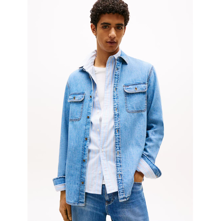 homme ls regular denim shirt ext 1a5