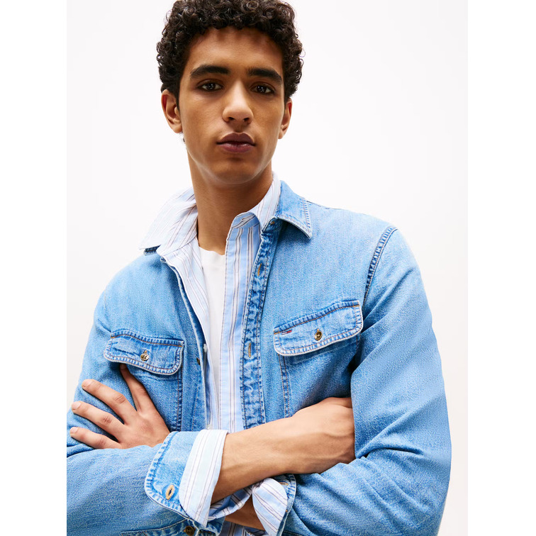 homme ls regular denim shirt ext 1a5