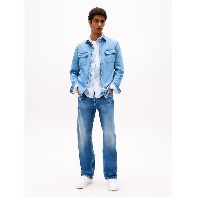 homme ls regular denim shirt ext 1a5