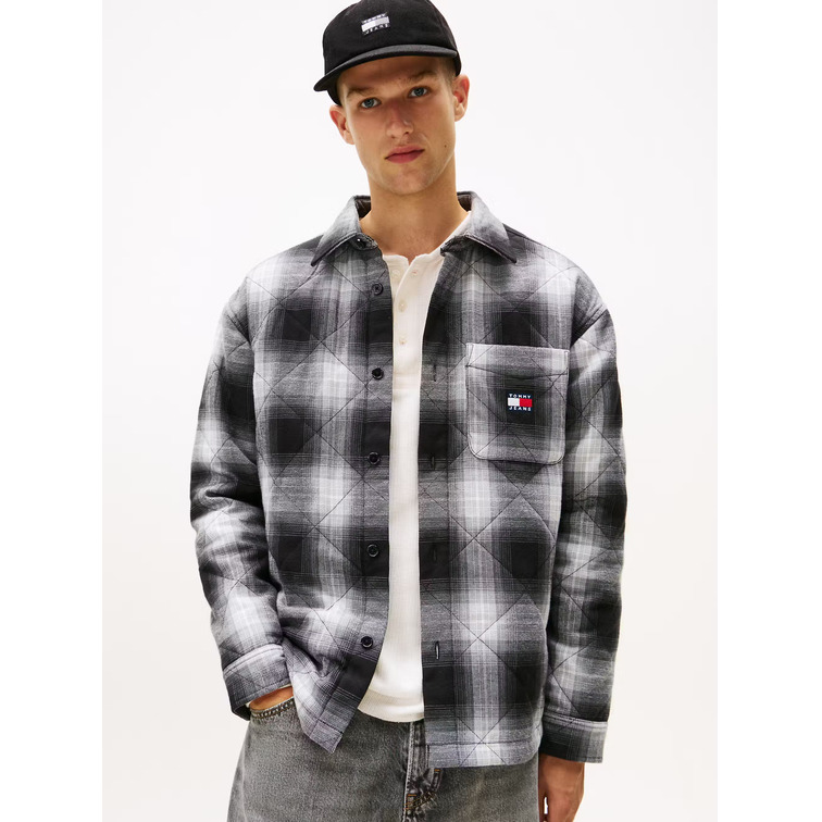 chemise homme  tommy hilfiger tjm quilted padded overshirt