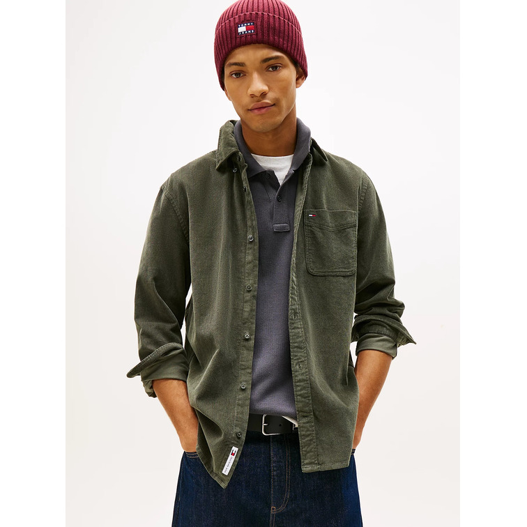 chemise homme  tommy hilfiger tjm reg baby cord shirt ext