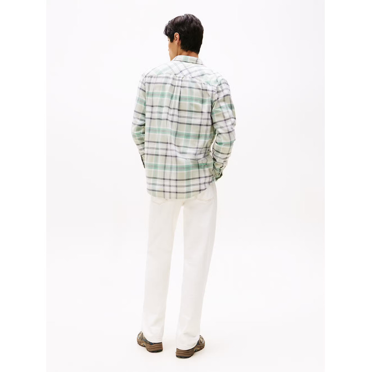 homme tjm reg flannel check shirt ex 0h7