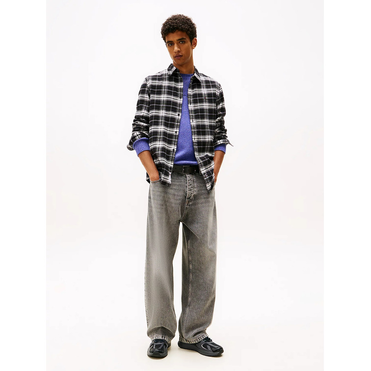 chemise homme  tommy hilfiger tjm reg flannel check shirt ex