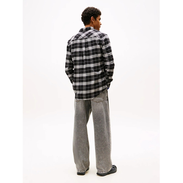 chemise homme  tommy hilfiger tjm reg flannel check shirt ex