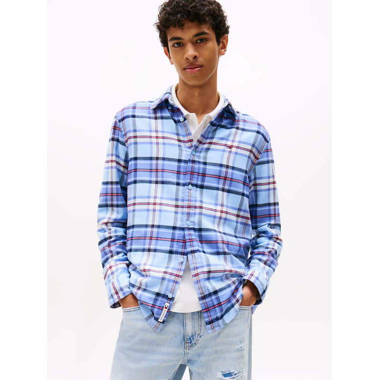 homme tjm reg flannel check shirt ex c1t