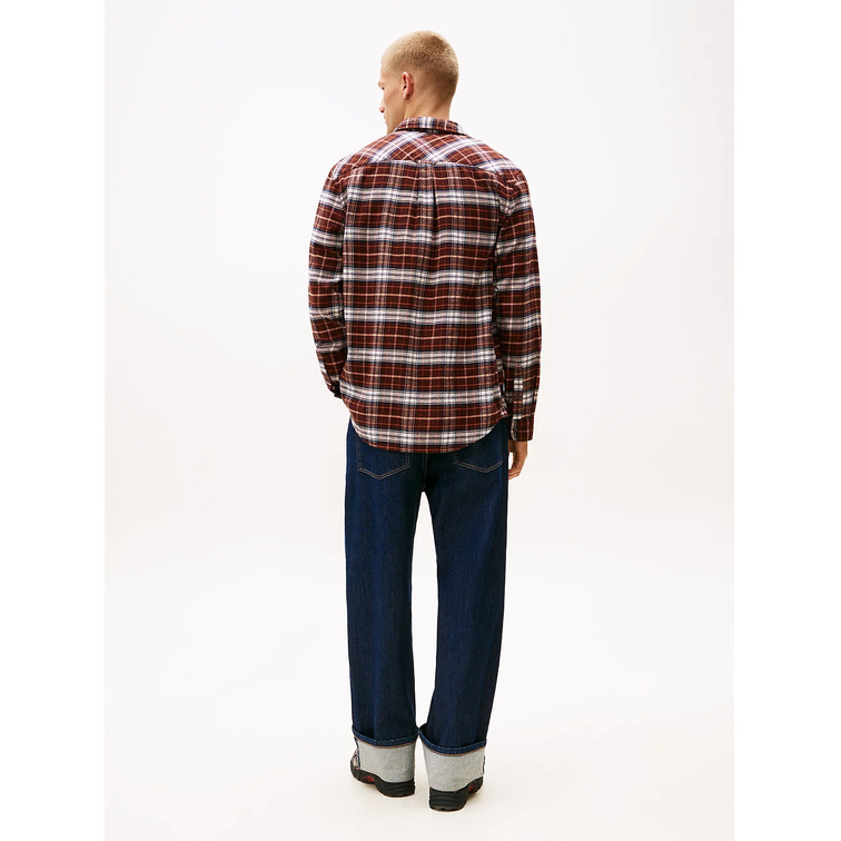 chemise homme  tommy hilfiger tjm reg flannel check shirt ex