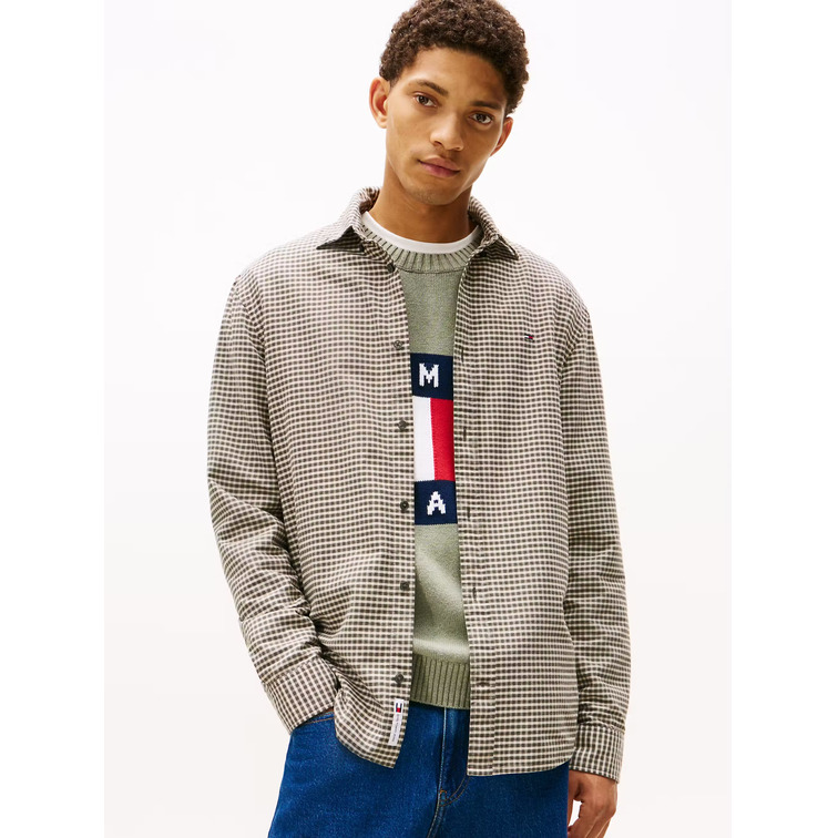 homme tjm reg oxford check shirt ext mrh