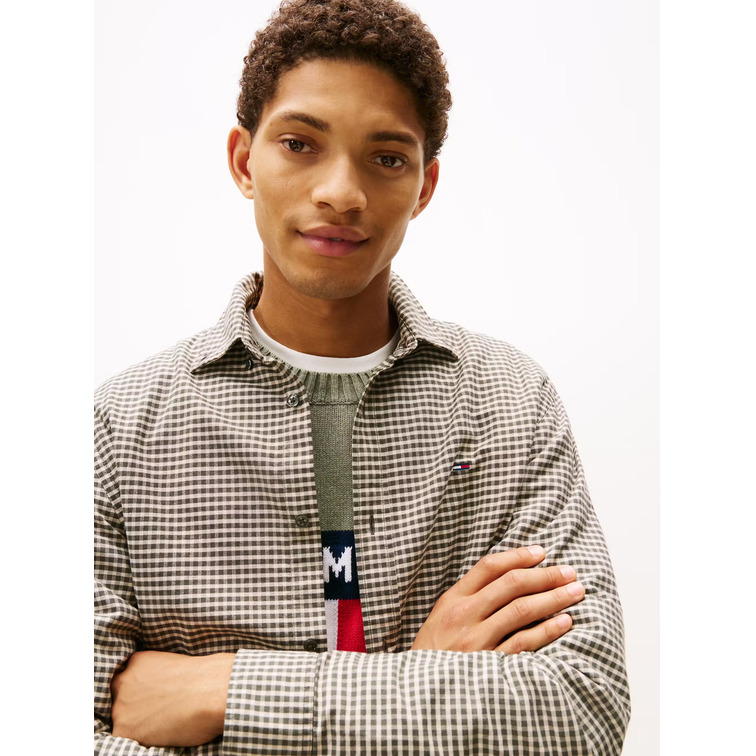 homme tjm reg oxford check shirt ext mrh